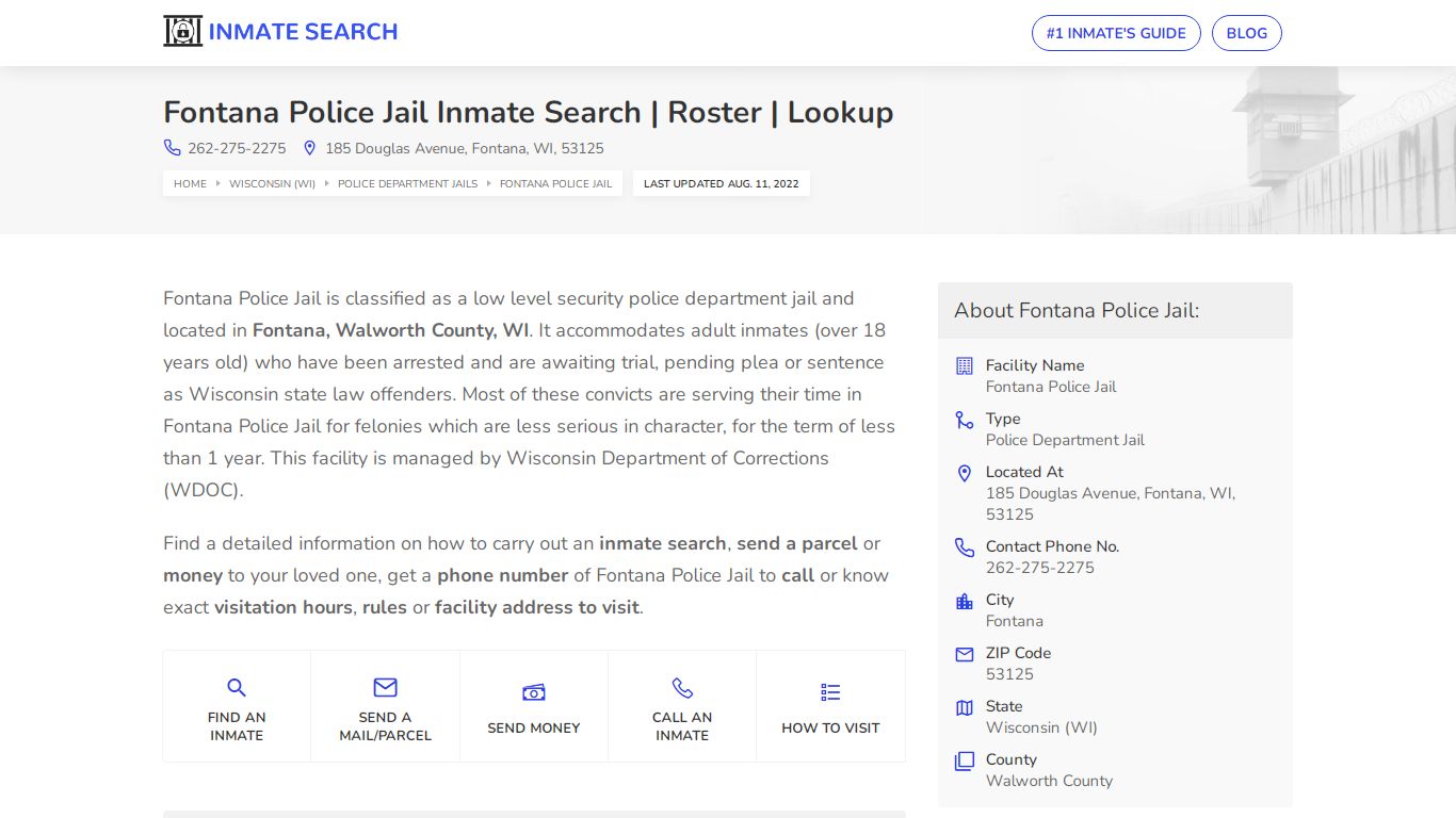 Fontana Police Jail Inmate Search | Roster | Lookup